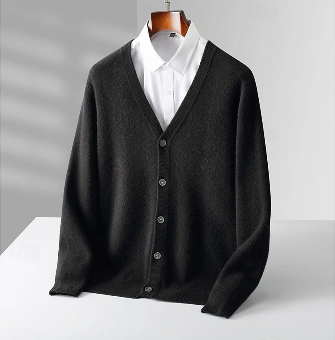 Herren Cardigan Klassisch V-Ausschnitt