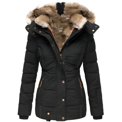 Damen Winterjacke Taillierte Kapuze - Norvielle