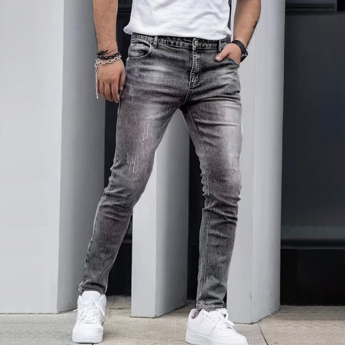 Herren Jeanshose Flare Mittlerer Stretch Denim Klassisch