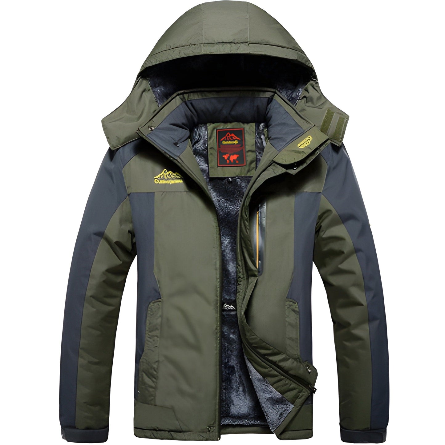 Herren Winterjacke Wasserdicht Thermo Schwarz - Norvielle