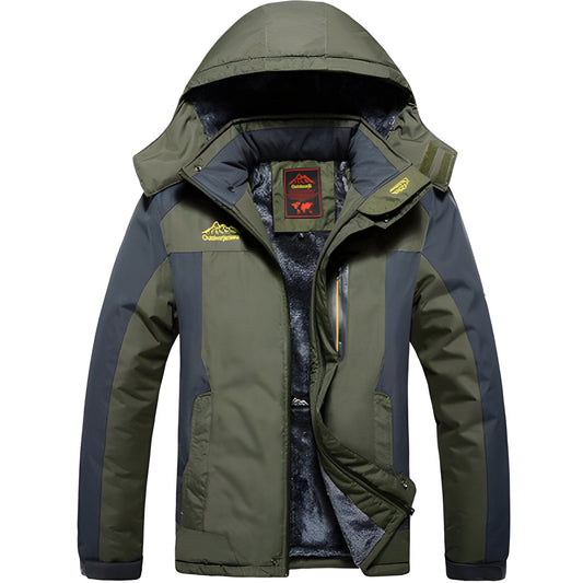 Herren Winterjacke Wasserdicht Thermo Schwarz - Norvielle