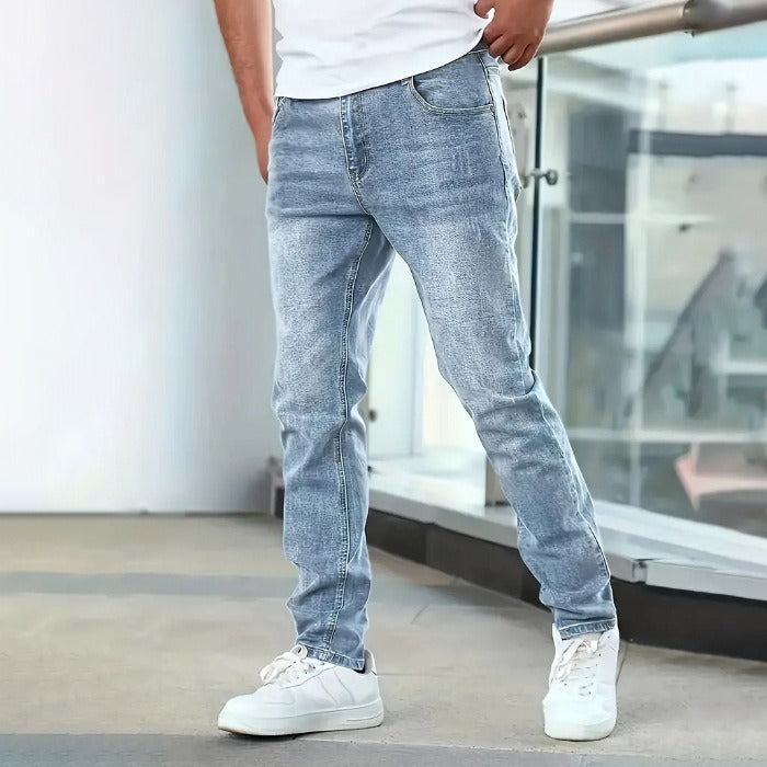 Herren Jeanshose Flare Mittlerer Stretch Denim Klassisch - Norvielle