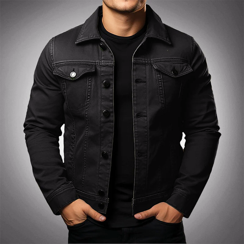 Herren Jeansjacke Classic Fit Baumwolle