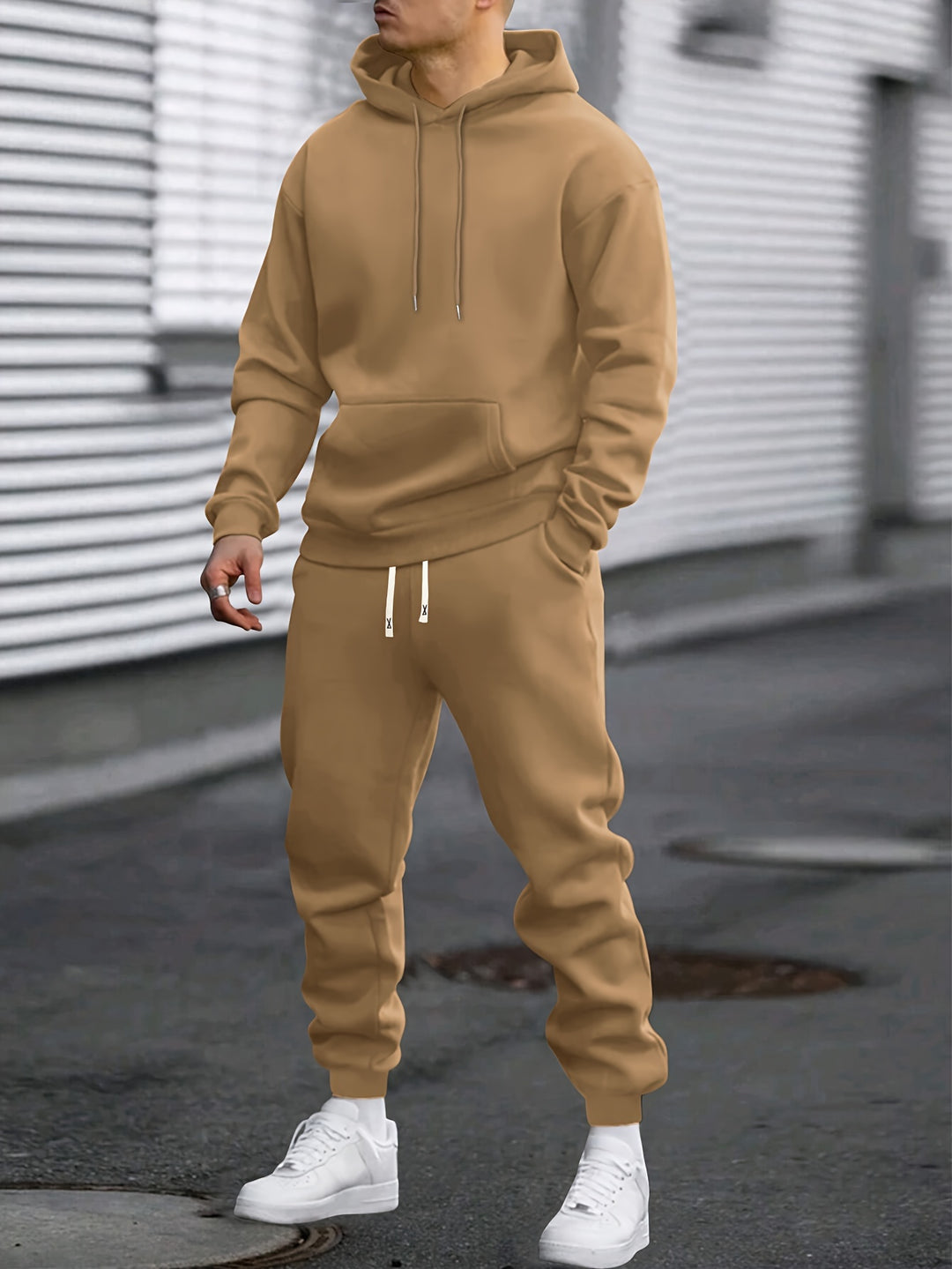Herren Sportset Atmungsaktive Hoodie Jogginghose Bequem