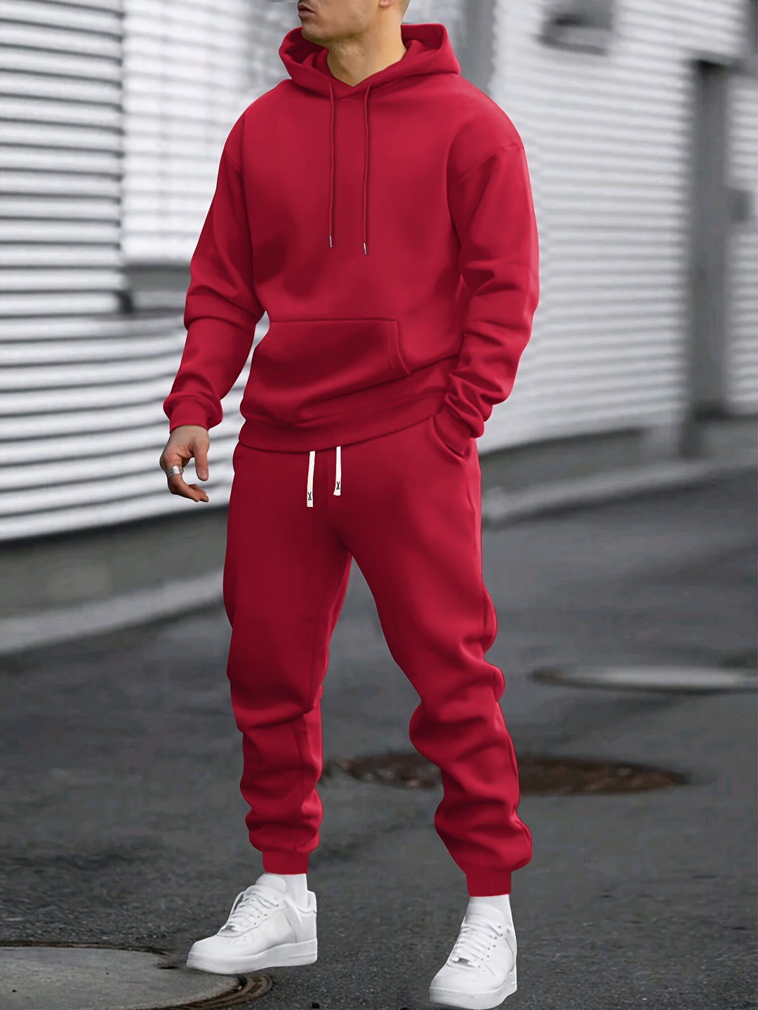 Herren Sportset Atmungsaktive Hoodie Jogginghose Bequem