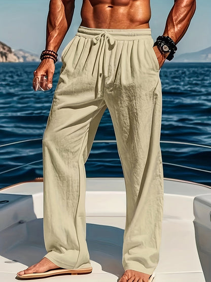 Herrenhose Atmungsaktiv Lässig Komforthose mit Verstellbarem Bund