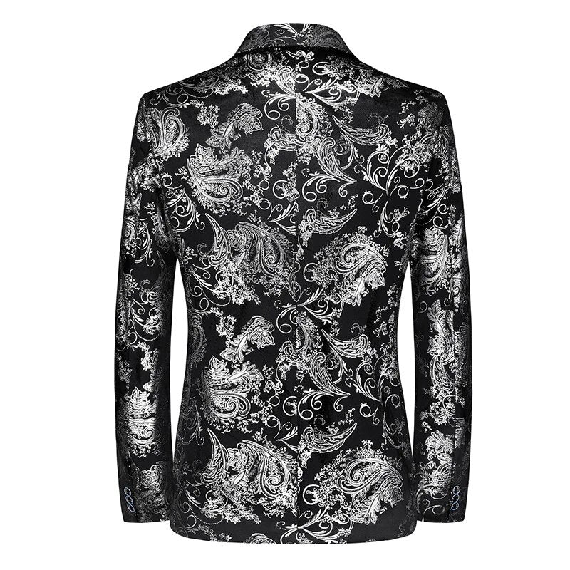 Herren Blazer Wasserdicht Silberne Akzente