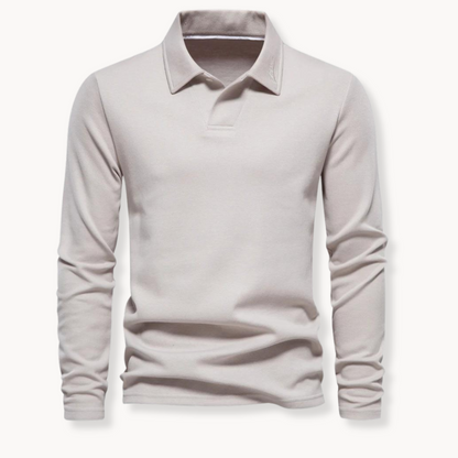 Herren Langarm Polo Komfortabel Elegantes Design