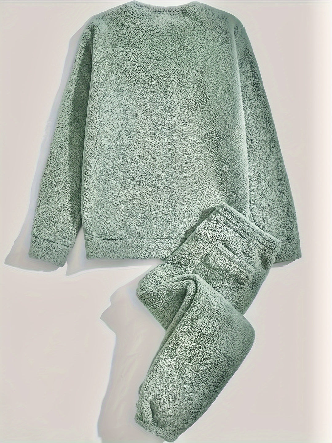 Herren Winterset Warmes Plüsch-Sweatshirt mit Kordhose Komfort