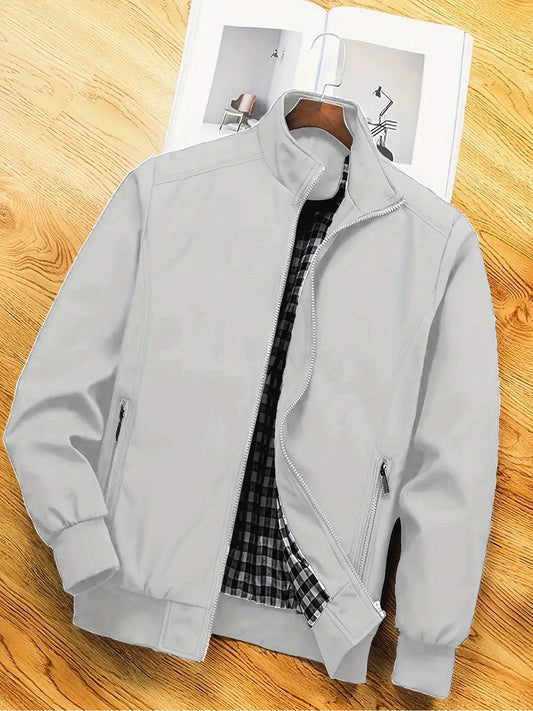 Herren Freizeitjacke Polyester Stehkragen Reißverschluss - Norvielle