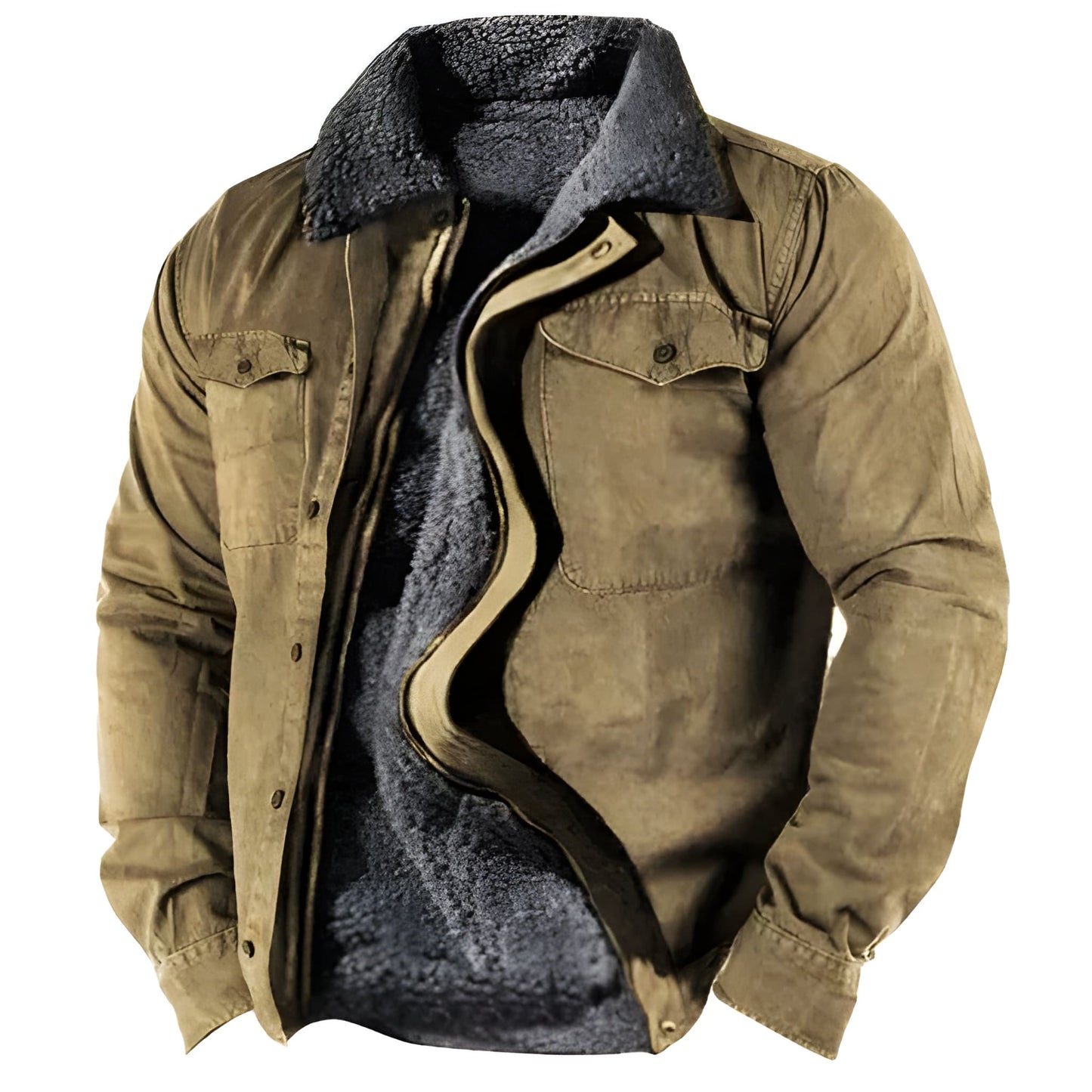 Herren Winterjacke Militärstyle Funktionale Taschen Nachhaltig wird
