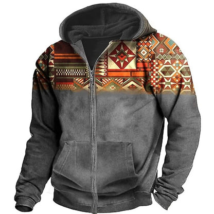 Herren Hoodie Reißverschluss Lässig Komfort