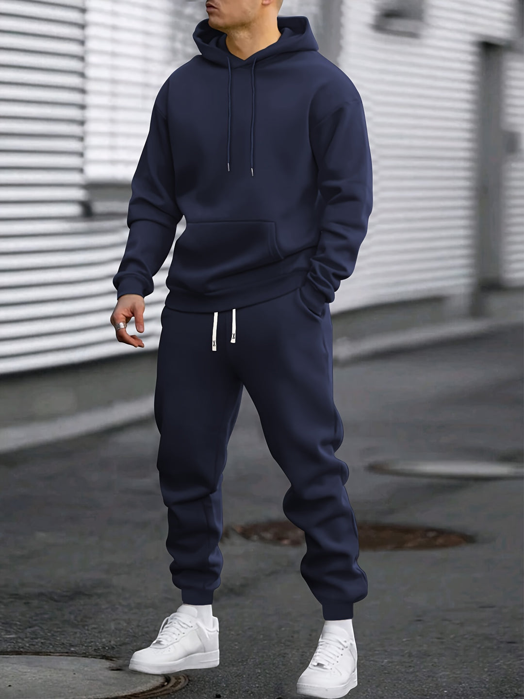 Herren Sportset Atmungsaktive Hoodie Jogginghose Bequem