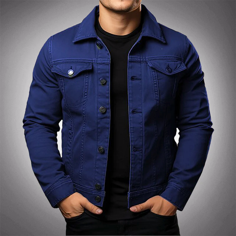 Herren Jeansjacke Classic Fit Baumwolle