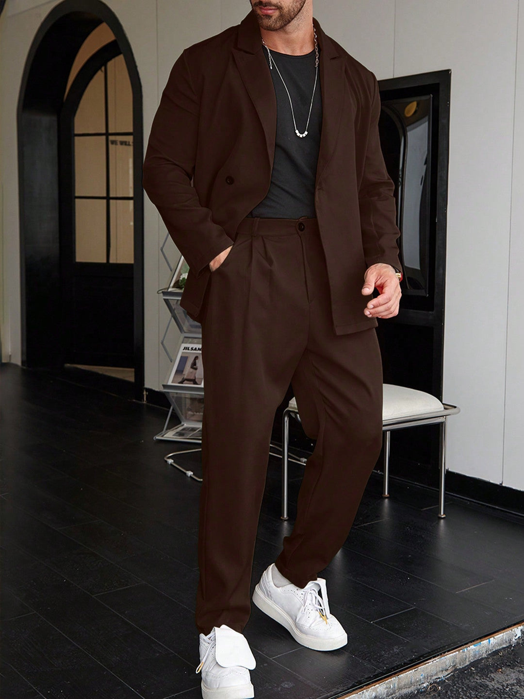 Herren Slimfit Anzug 2-teilig Modern Spitzenqualität