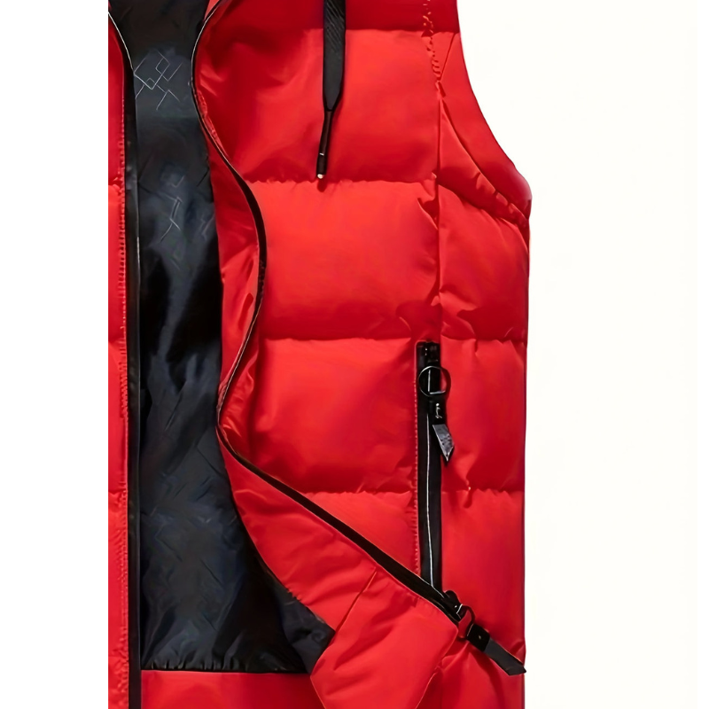 Herren Bodywarmer Warm Leicht mit Kapuze