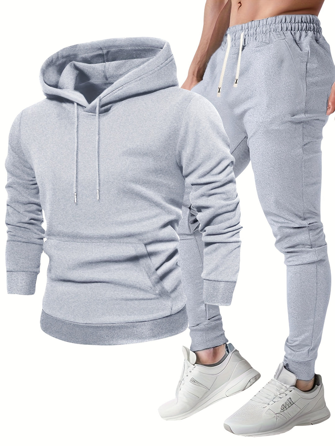 Herren Sportset Atmungsaktive Hoodie Jogginghose Bequem