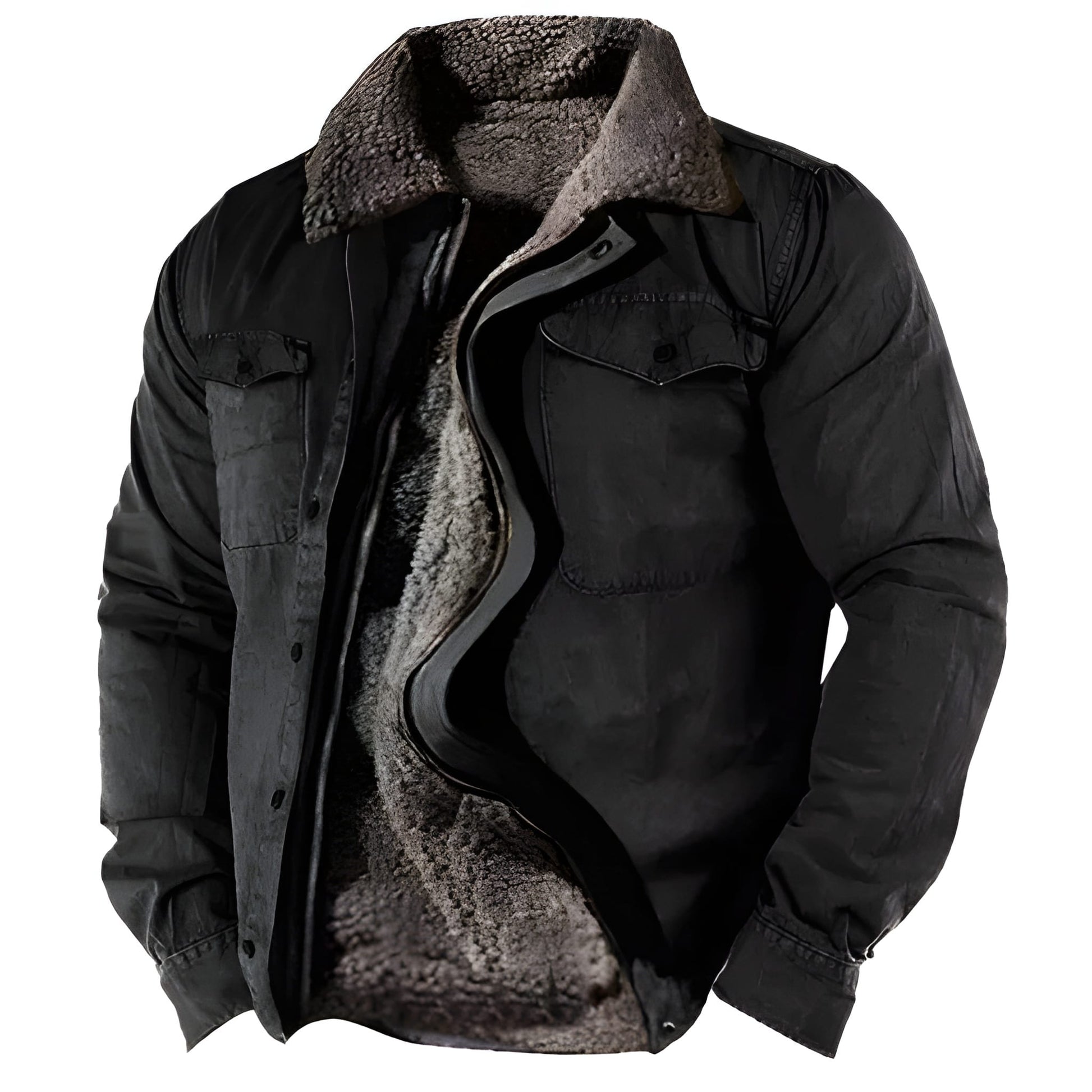 Herren Winterjacke Militärstyle Funktionale Taschen Nachhaltig wird - Norvielle