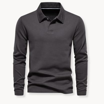 Herren Langarm Polo Komfortabel Elegantes Design