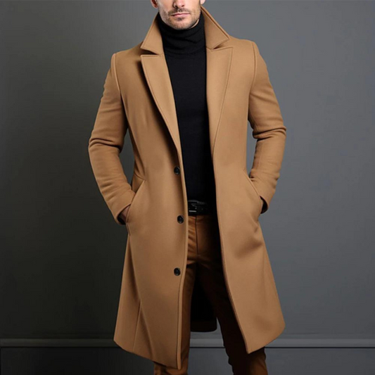 Herren Winterjacke Lang Warm Isoliert Schwarz - Norvielle
