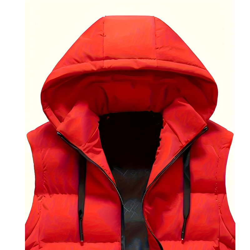 Herren Bodywarmer Warm Leicht mit Kapuze