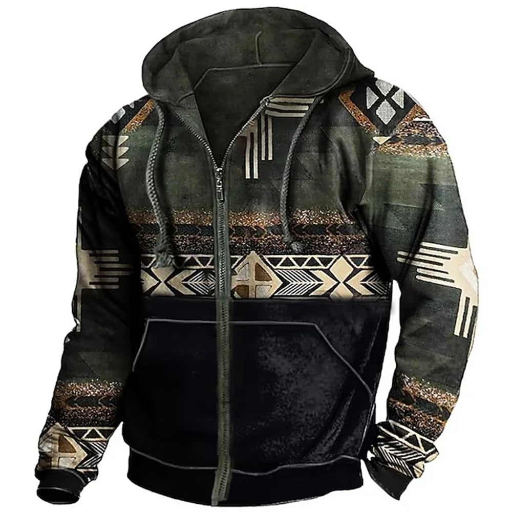Herren Hoodie Reißverschluss Lässig Komfort