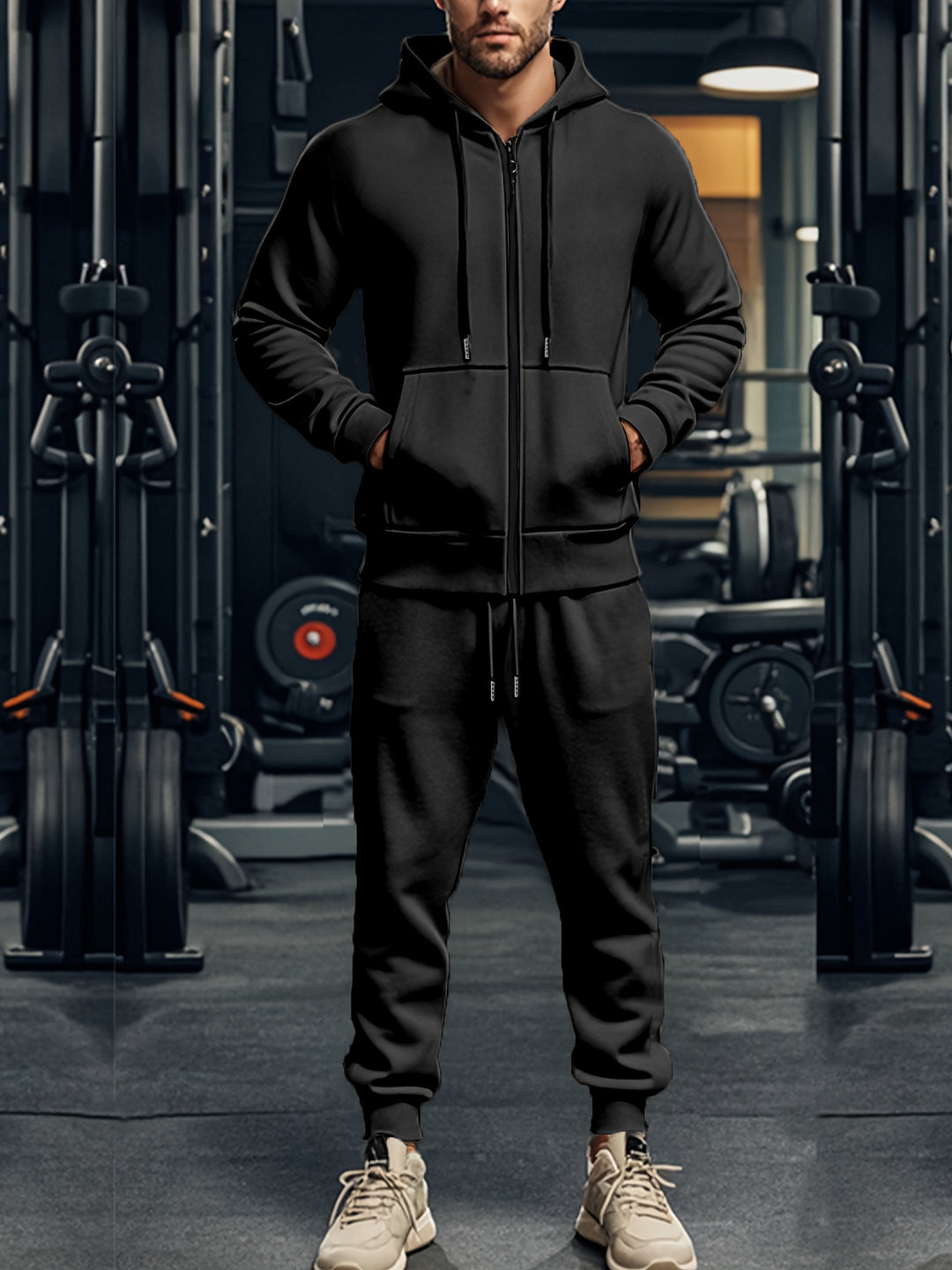 Herren Sportset Jogginghose Hoodie Bequem
