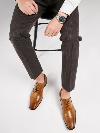 Herren Schnürschuhe Echtes Leder Klassisch