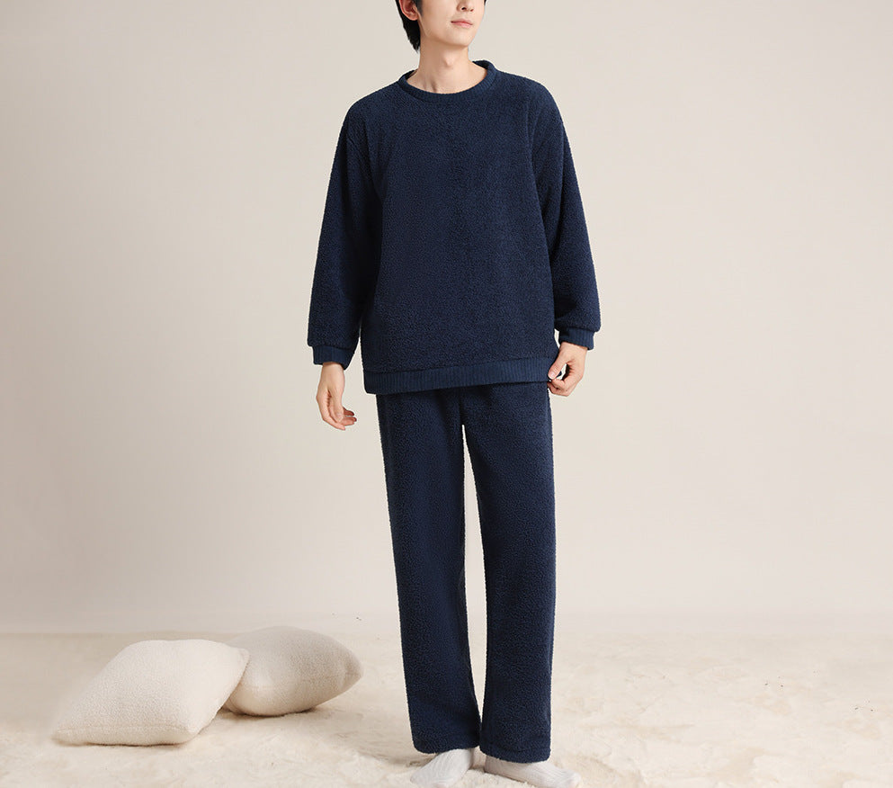 Herren Winterset Warmes Plüsch-Sweatshirt mit Kordhose Komfort