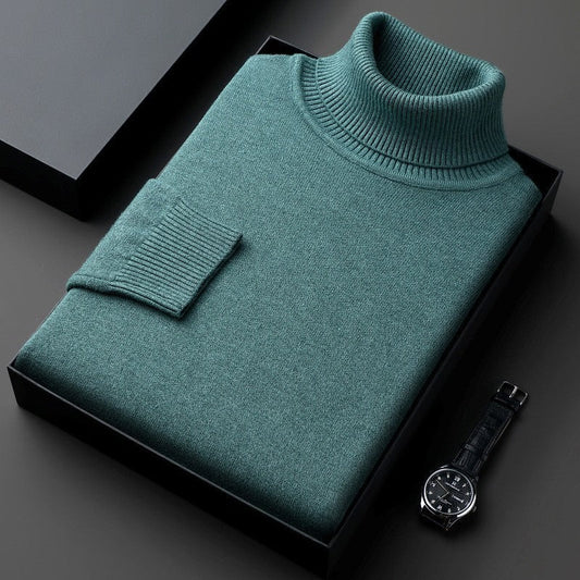 Herren Pullover Rollkragen Weich Feinstrick - Norvielle