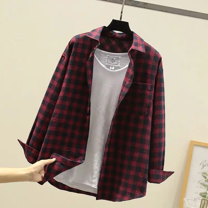Herren Hemd Karierter Stil Slim Fit Modern