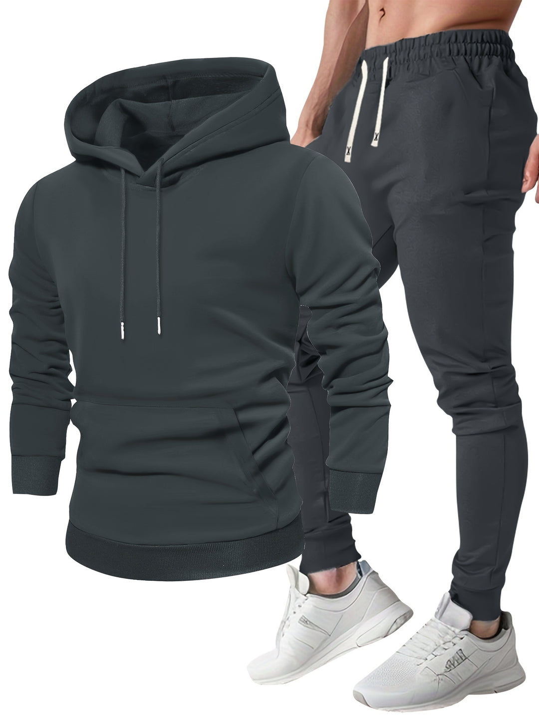 Herren Sportset Atmungsaktive Hoodie Jogginghose Bequem