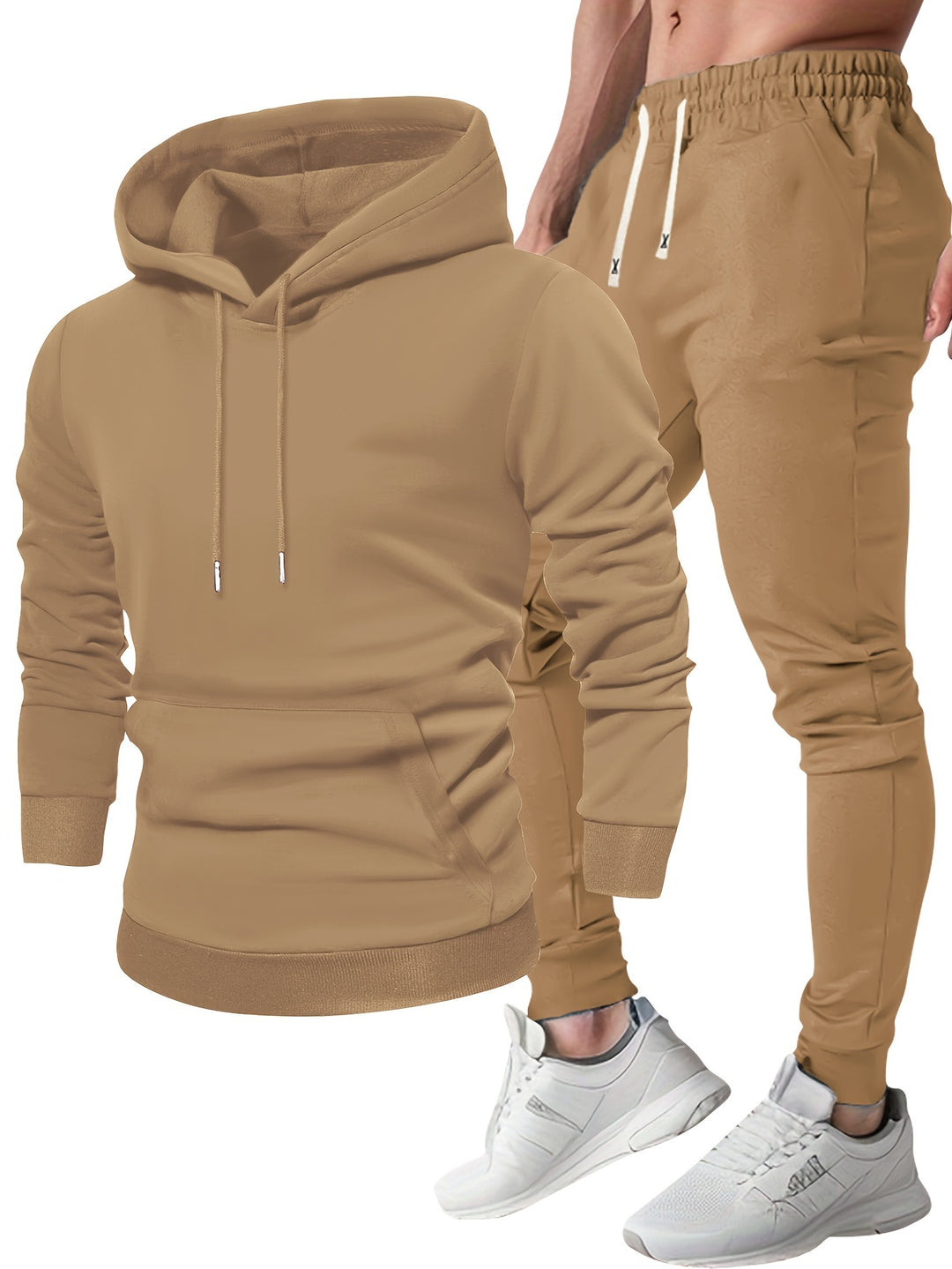 Herren Sportset Atmungsaktive Hoodie Jogginghose Bequem