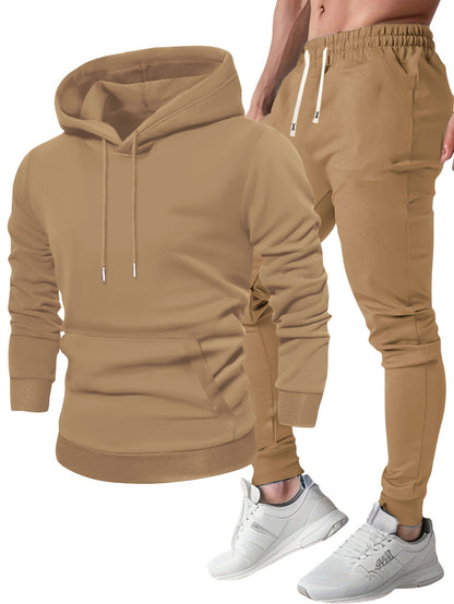 Herren Sportset Atmungsaktive Hoodie Jogginghose Bequem