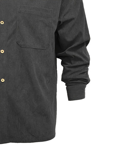 Herren Freizeithemd Knopfverschluss mit Brusttasche