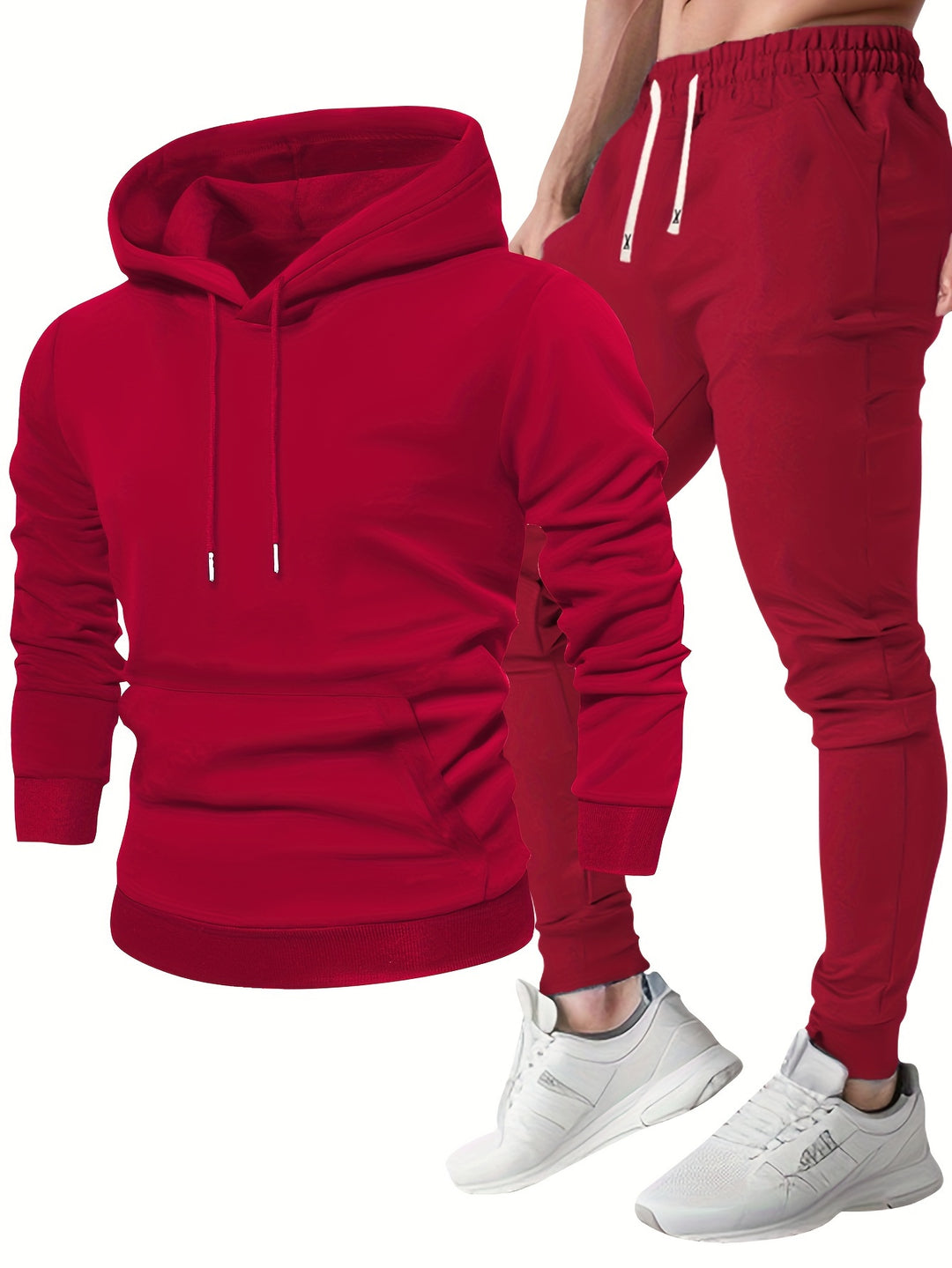 Herren Sportset Atmungsaktive Hoodie Jogginghose Bequem