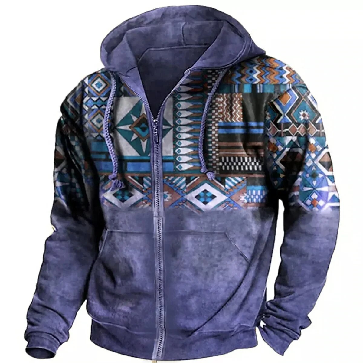 Herren Hoodie Reißverschluss Lässig Komfort