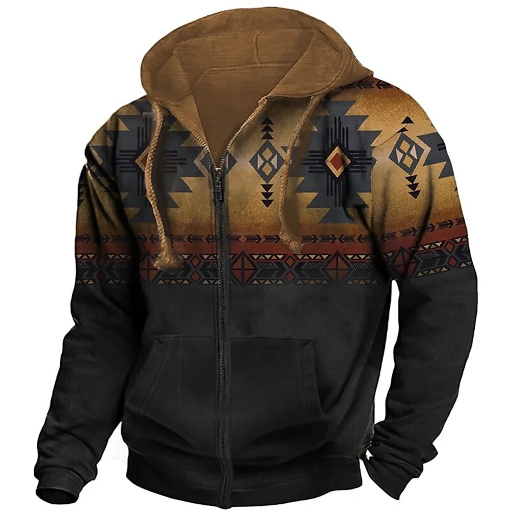Herren Hoodie Reißverschluss Lässig Komfort