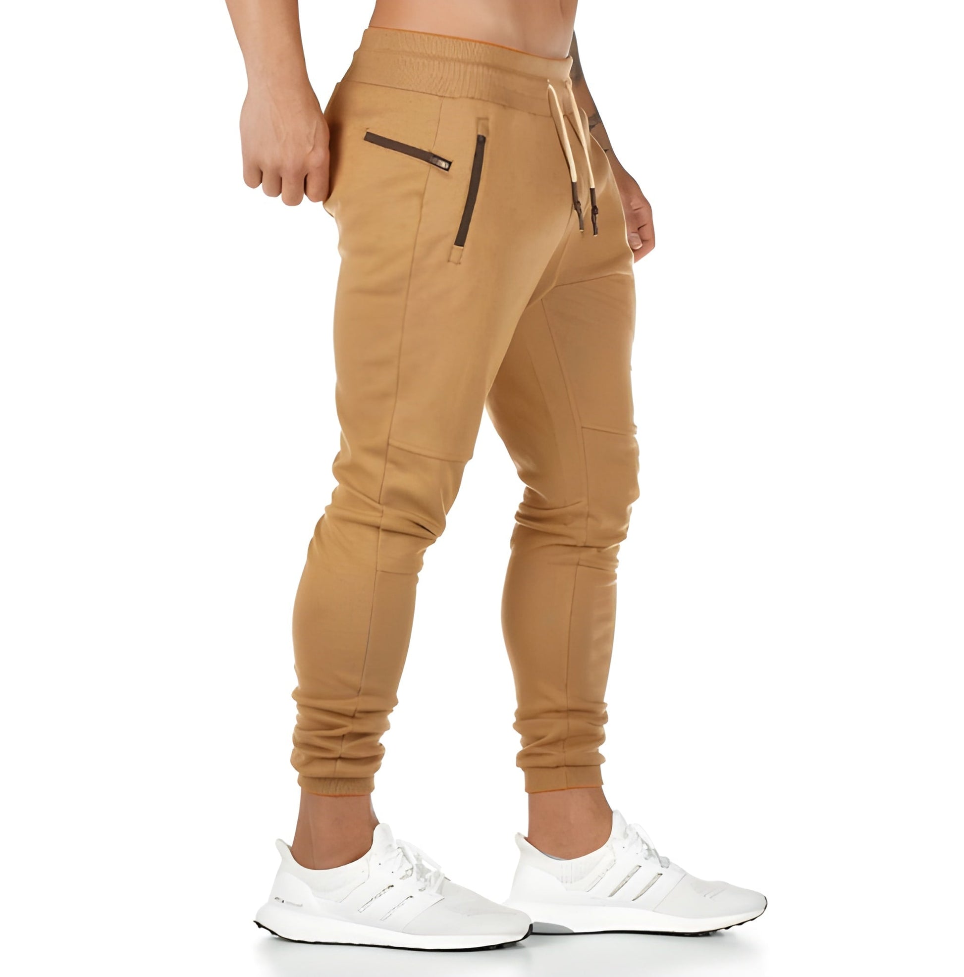 Herren Jogginghose Leicht Reißverschluss Sport Schwarz - Norvielle