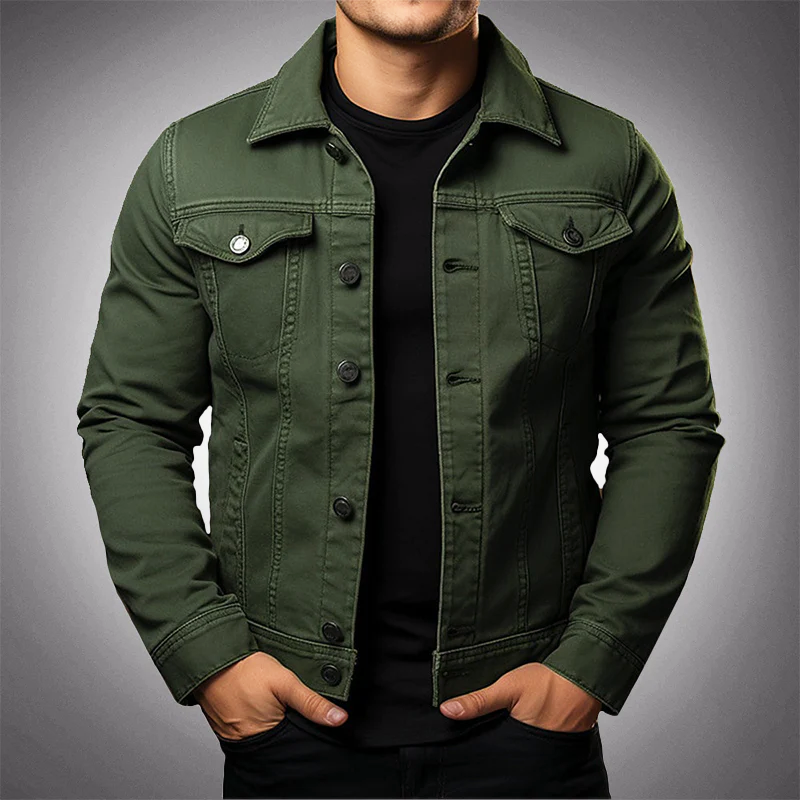 Herren Jeansjacke Classic Fit Baumwolle