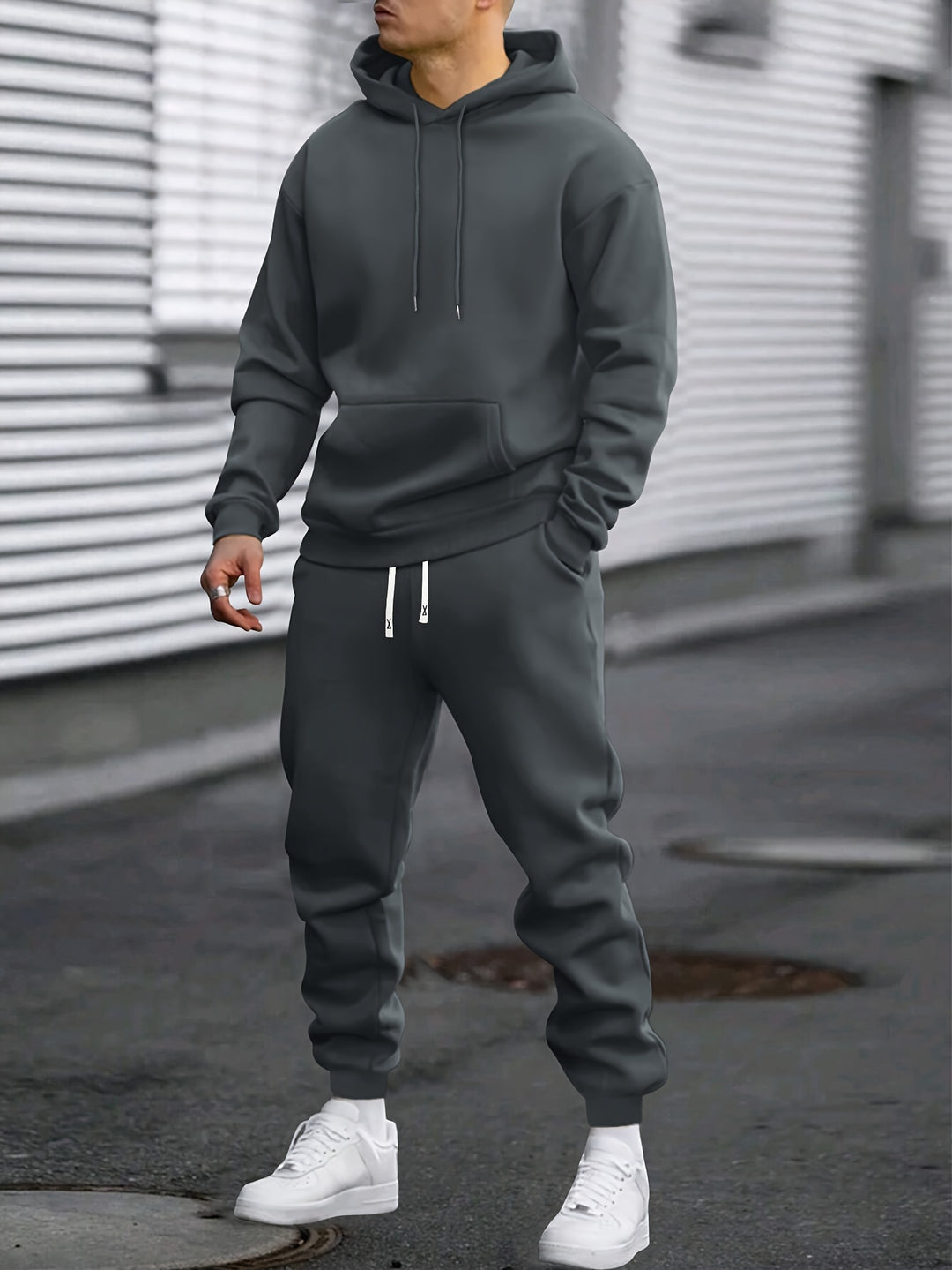 Herren Sportset Atmungsaktive Hoodie Jogginghose Bequem