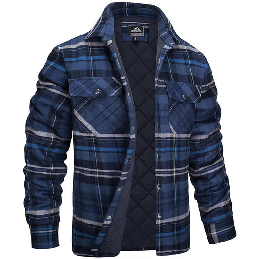 Herren Winterjacke Isoliert Karomuster Nachhaltig - Norvielle