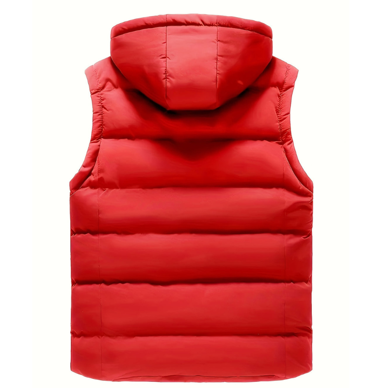 Herren Bodywarmer Warm Leicht mit Kapuze