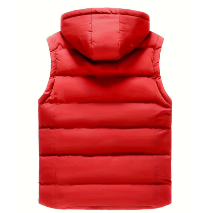 Herren Bodywarmer Warm Leicht mit Kapuze