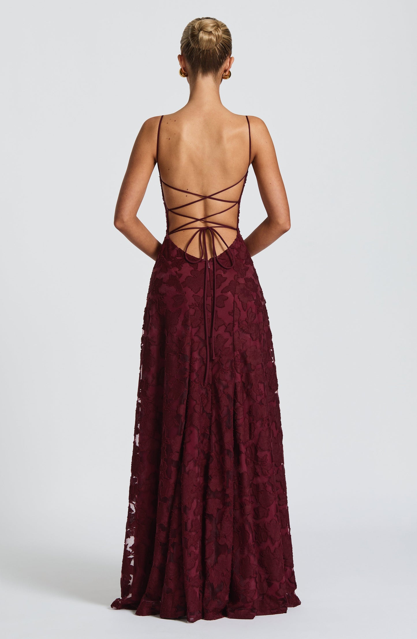 Damen Maxikleid Blumenmuster Baumwolle Lang