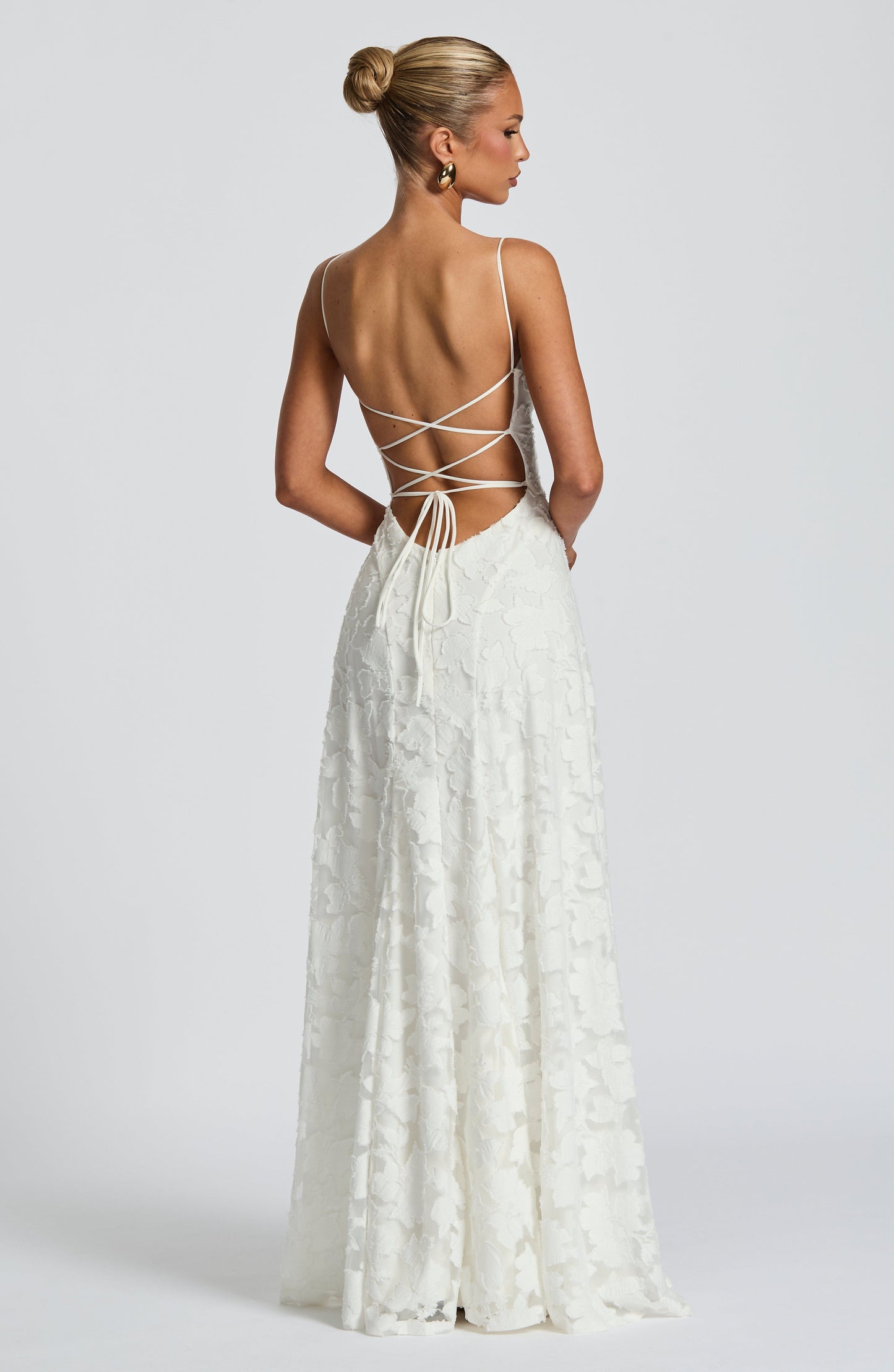 Damen Maxikleid Rückenausschnitt Blumenmuster