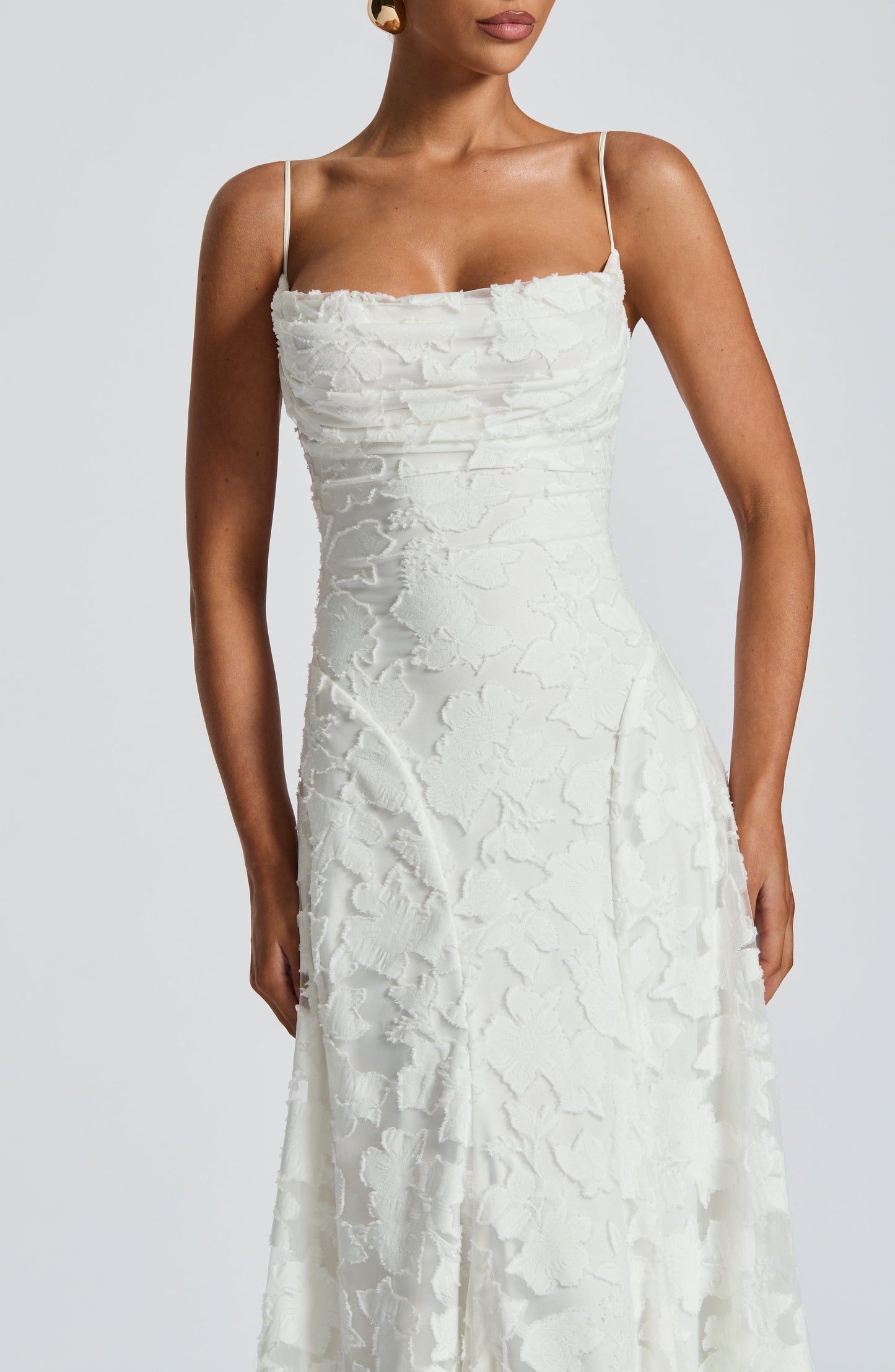Damen Maxikleid Blumenmuster Baumwolle Lang