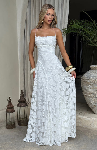 Damen Maxi Kleid Spaghettiträger Hochzeitsgast