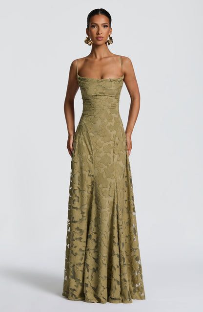 Damen Maxi Kleid Spaghettiträger Hochzeitsgast