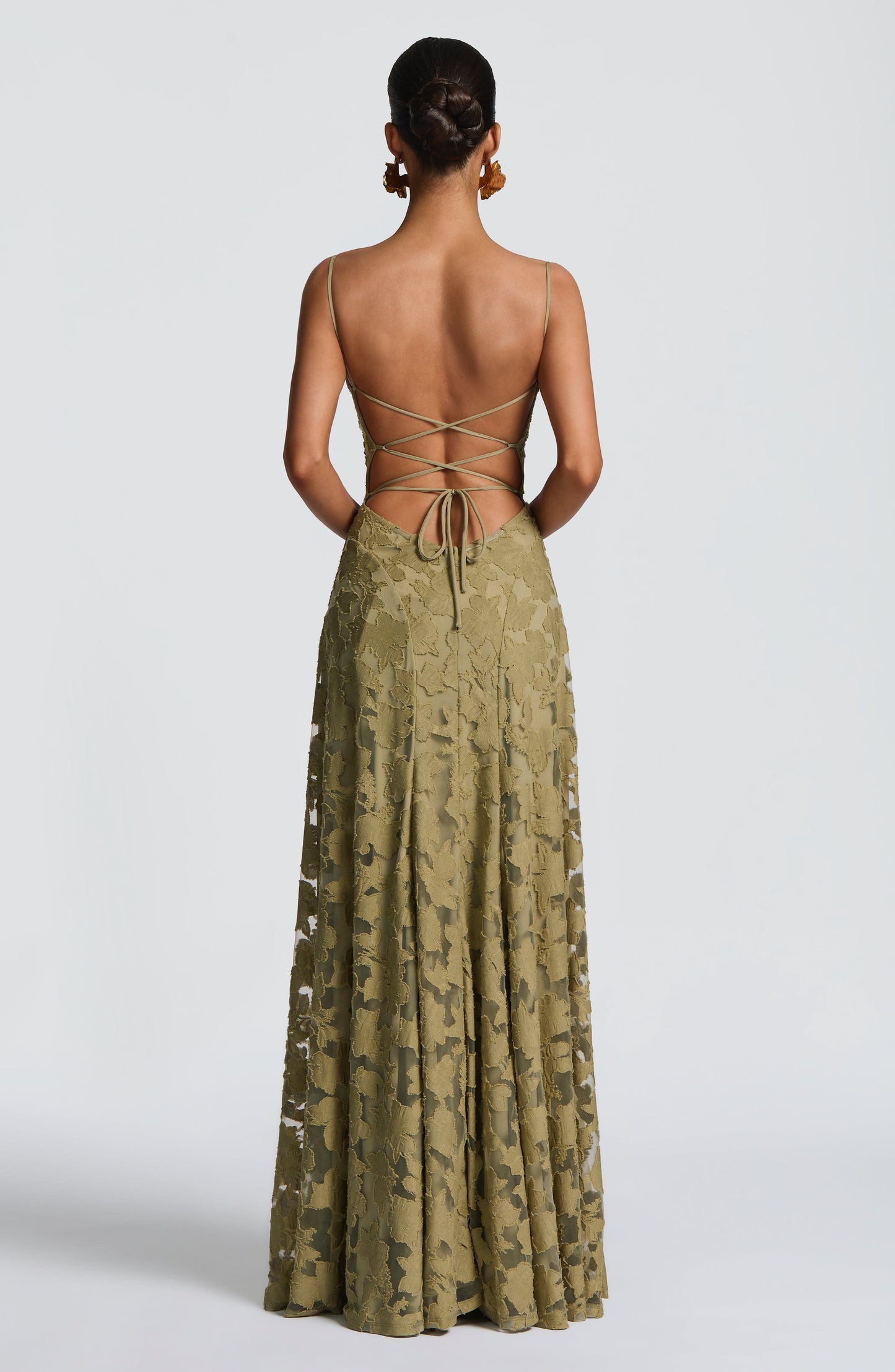 Damen Maxikleid Blumenmuster Baumwolle Lang